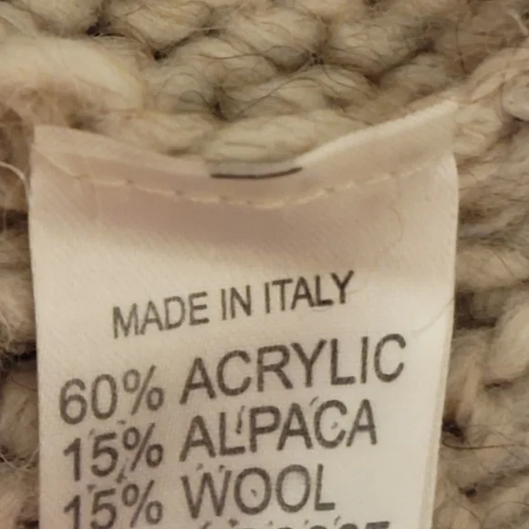 Italian Elsamanda Oatmeal Sweater Size M - Picture 7 of 7